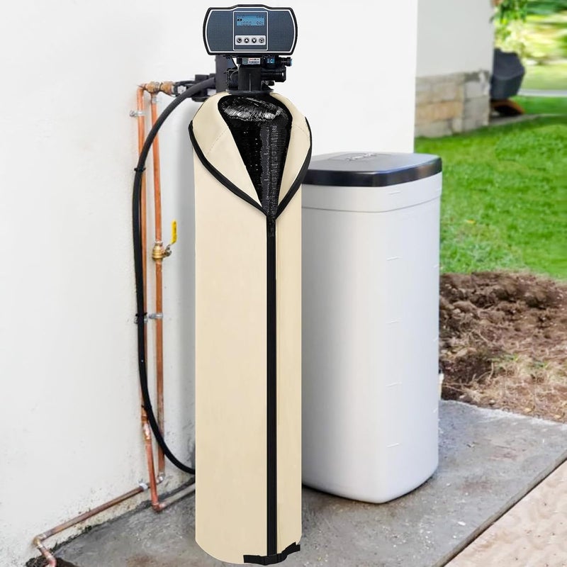 Bitubi Water Softener Neoprene Sweat Jacket, Outdoor Water Softener and Filter Tank Cover to Prevent Sweating, Water Softener Insulated Cover (9x48, Beige) - Image 5